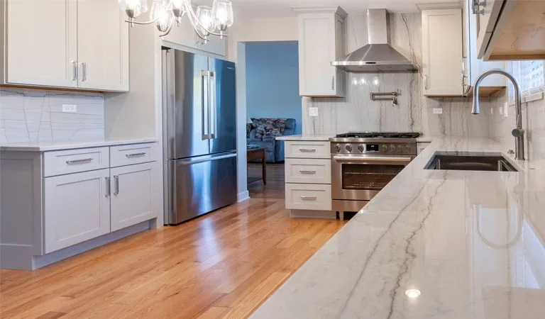 Family kitchen + island