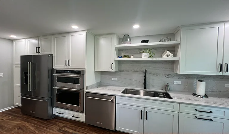 White shaker family kitchen