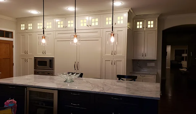 Bisque & Navy Kitchen